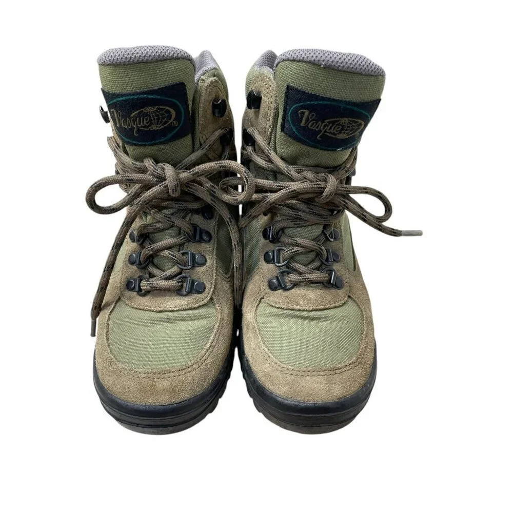 Vintage Vasque Hiking Boots Men’s US 6.5 Brown Suede Trail Ankle Padded